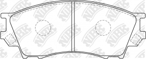Колодки тормозные MAZDA Xedos 9 (00-) передние (4шт.) NIBK PN5334 NIBK