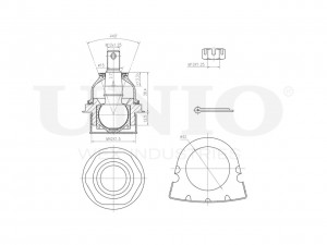 Опора шаровая передняя нижняя SSP-20127 UNIO