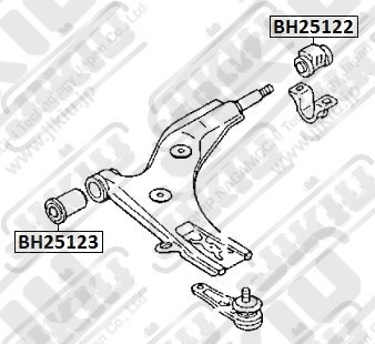сайлентблок рычага пер.!\ Mazda 323 BD 80-85 BH25123 JIKIU