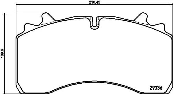 Колодки тормозные дисковые 29162, 29336 Lightweight Technology [210,6x109,55x31, CVP096K DON
