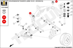 Подушка балки подвески TED16207 TEDGUM