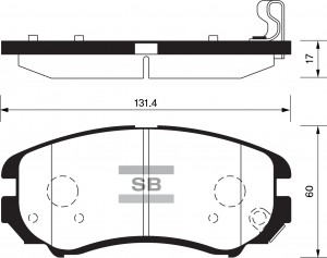 Колодки тормозные HYUNDAI Elantra (06-) передние (4шт.) SANGSIN SP1202 SANGSIN