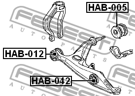 Сайлентблок HAB-005 HAB-005 FEBEST