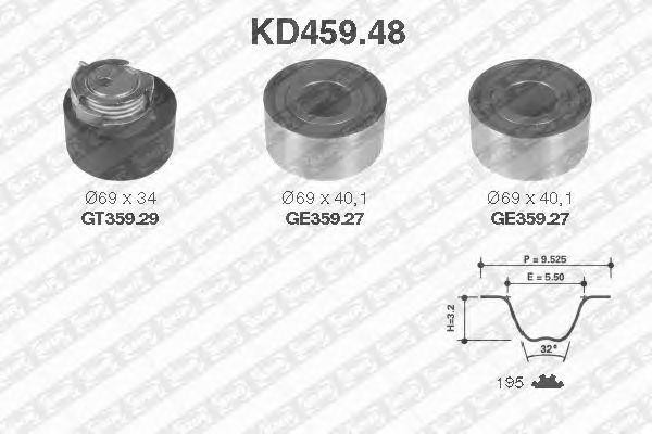 Комплект ГРМ KD459.48 KD45948 NTN SNR