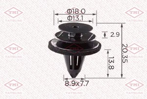 Клипса автомобильная [упаковка 10 штук] NISSAN/INFINITI TJB1428 TJB1428 TATSUMI