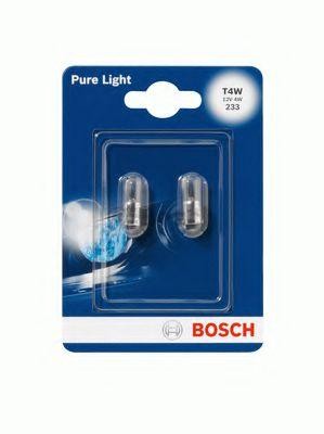 Лампа 12V T4W BA9s блистер (2шт.) Pure Light BOSCH 1987301023 BOSCH