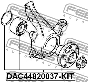 Подшипник ступицы передний PEUGEOT 806 1994-2002 DAC44820037-KIT DAC44820037-KIT FEBEST