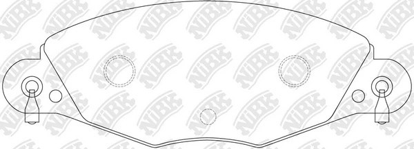 Колодки тормозные CITROEN C5 (01-) (2.0D/2.2D/3.0) передние (4шт.) NIBK PN0184 NIBK