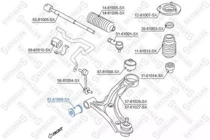 сайлентблок рычага пер.!\ Suzuki Liana 01> 87-61009-SX STELLOX