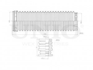 Комплект пыльник и отбойник (2 шт.) DUC-50041 UNIO