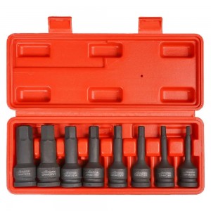 Набор головок ударных ( 8 предметов) "AIRLINE" (1/2"DR L=78 мм внешний шестигран ATAS049 AIRLINE