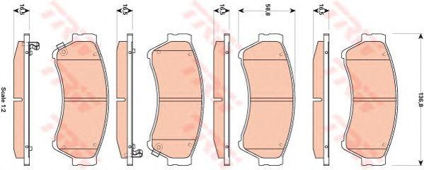 Колодки передние MAZDA 6 (GH) GDB3501 GDB3501 TRW
