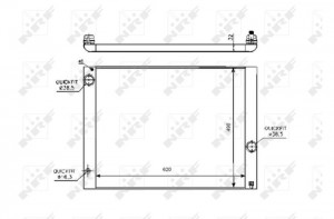 BMW E60/61/63/65 2003-> Полностью алюминиевый 53728 NRF