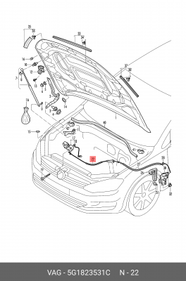 VW GOLF VII (2012>) 5G1 823 531 C VAG