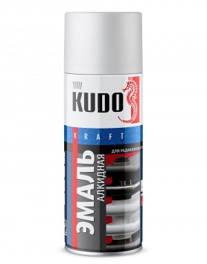 Краска алкидная "KUDO" белая матовая (520 мл) (для радиаторов отопления) (аэрозо KU-5102 KUDO