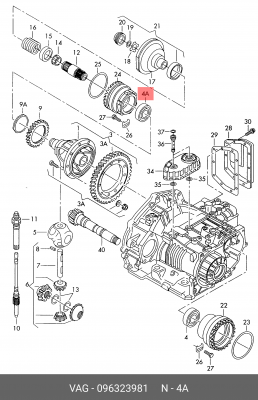 подшипник КПП! 41x68x17.5\ VW Caddy 09-15 096 323 981 VAG