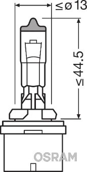 H27W/2 12V-27W / PGJ13 ЦОКОЛЬ УГЛОВОЙ PGJ13 / галоген USA 881 OSRAM