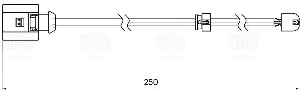 Датчик износа задних тормозных колодок L=250 PFS 4002 TRIALLI
