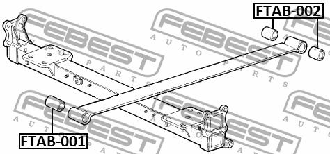 Сайлентблок задней рессоры FTAB-001 FEBEST