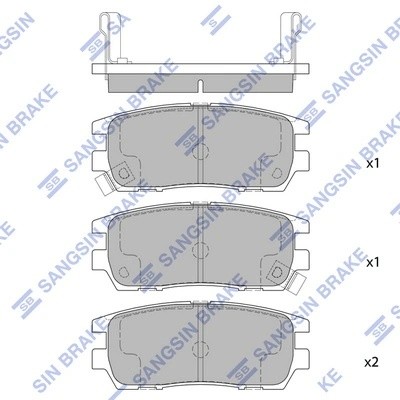 Колодки тормозные MITSUBISHI PAJERO I/PAJERO II 3.0/3.5/2.5TD/L400 9403 задние S SP1538 SANGSIN
