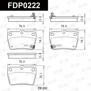 Тормозные колодки дисковые смесь CERAMIC FDP0222 FDP0222 FAP