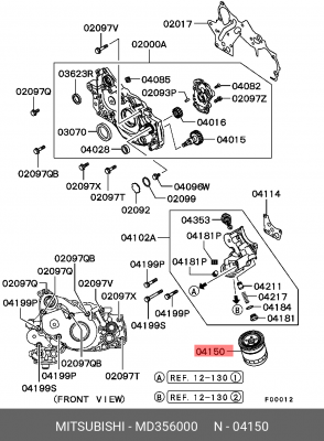ФИЛЬТР МАСЛЯНЫЙ MD356000 MD356000 MITSUBISHI