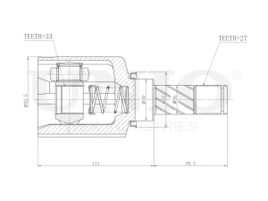 ШРУС внутренний левый CVJ-30133 UNIO