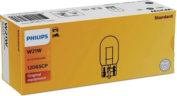 Лампа 12V W21W W3х16d PHILIPS 12065CP PHILIPS