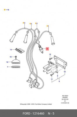 Свеча зажигания FORD OE 1216460 FORD