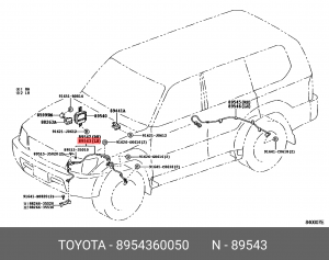 датчик ABS!\Toyota Land Cruiser (J15) 09> 89543-60050 TOYOTA