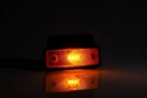 фонарь габаритный! LED, жёлтого цвета, 102х36мм, с кронштейном, проводом 0.5м\ S FT004ZKLED FRISTOM