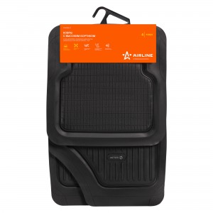 Коврик салона универсальный с бортиком полиуретан черный (4 предмета) AIRLINE ACM-RM-01 AIRLINE