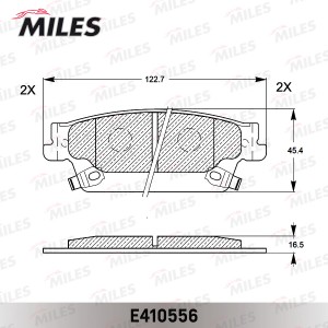 Колодки тормозные задние (Смесь Low-Metallic) CADILLAC SRX 04-08 (TRW GDB4452) E E410556 MILES