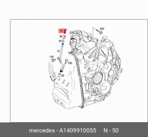 Заглушка MERCEDES ML (W163) щупа масляного АКПП OE A 140 991 00 55 MERCEDES BENZ