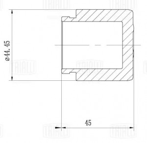 Поршень суппорта Mitsubishi Pajero II (90-)/III (00-)/IV (06-) зад. d=45мм (RCF  RCF012009P TRIALLI
