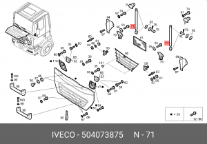 амортизатор капота газовый!\IVECO 504073875 IVECO