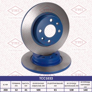 Диск тормозной передний RENAULT Logan 04- TCC1033 TCC1033 TATSUMI
