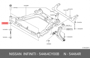 втулка балки пер.!\ Nissan X-Trail 07> 54464-CY00B NISSAN