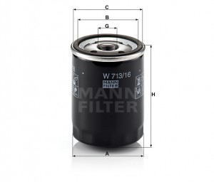 Фильтр масляный W713/16 W 713-16 MANN FILTER