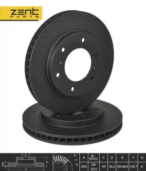 диск тормозной передний! Mitsubishi L200 Z06278 ZENTPARTS