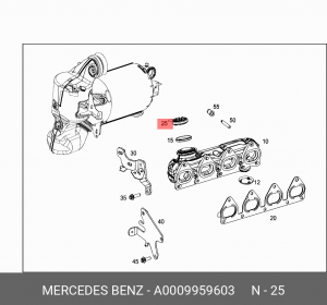 ХОМУТ A0009959603 A0009959603 MERCEDES BENZ