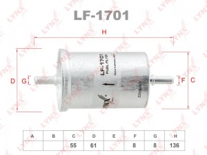 Фильтр топливный LF-1701 LYNXAUTO