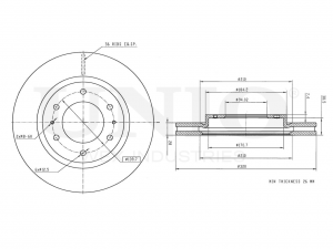 Диск тормозной передний BRD-20142 UNIO