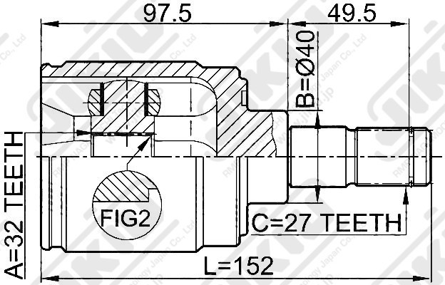 ШРУС JC28026 JC28026 JIKIU