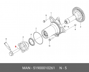 6-гранный наборный винт M18X1,5LHX85-10.9-MAN183-B1 51900010261 MAN