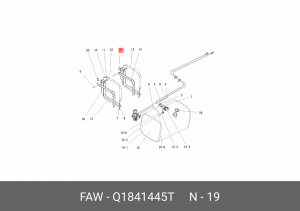 Болт FAW 1066,J6L OE Q1841445T FAW