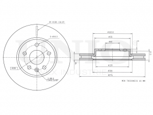 Диск тормозной передний BRD-20034 UNIO
