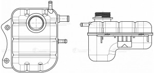 Бачок расширит. охл. жидкости для а/м ChevroleTLacetti (04-) LET0572 LET 0572 LUZAR