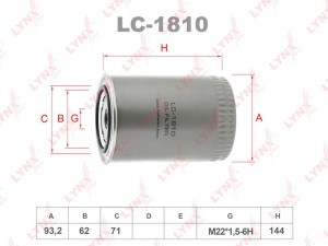 Фильтр масляный LC-1810 LC-1810 LYNXAUTO