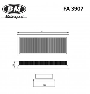 Фильтр воздушный FA3907 FA3907 BM MOTORSPORT